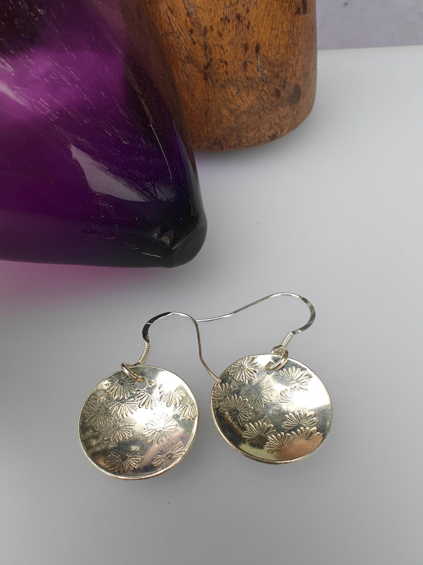 Large flower earrings