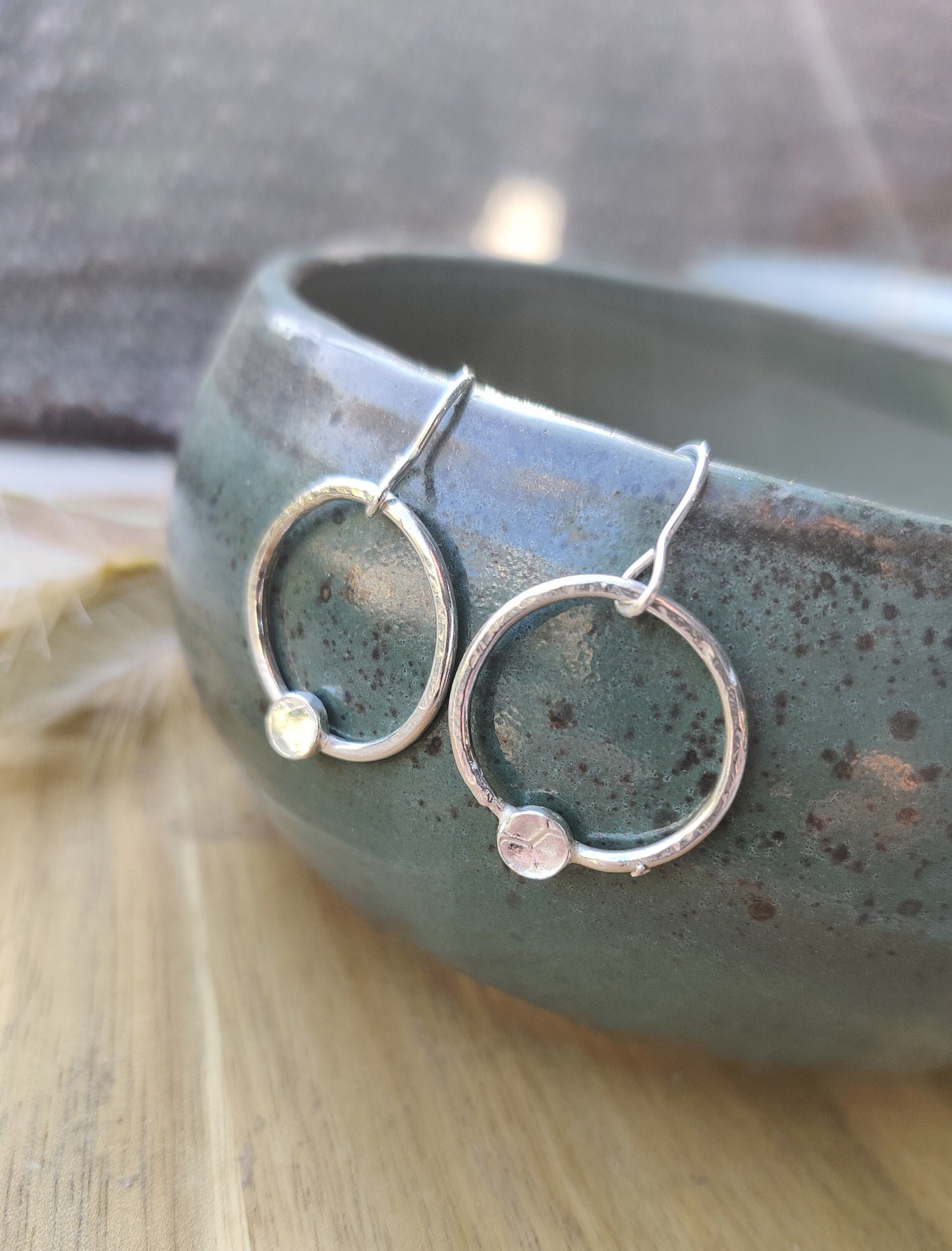 Silver hoop earrings