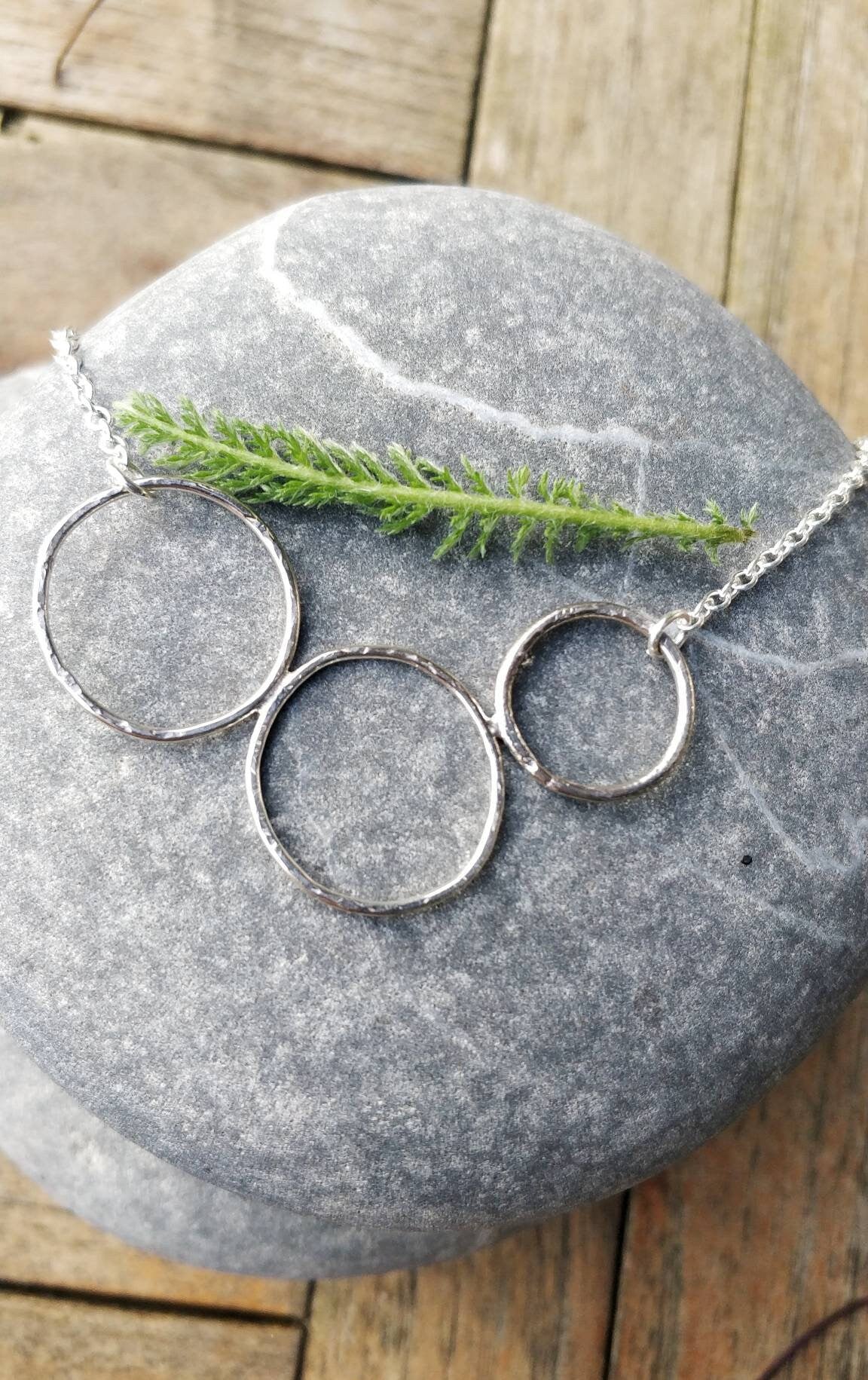 Three circles, circle necklace
