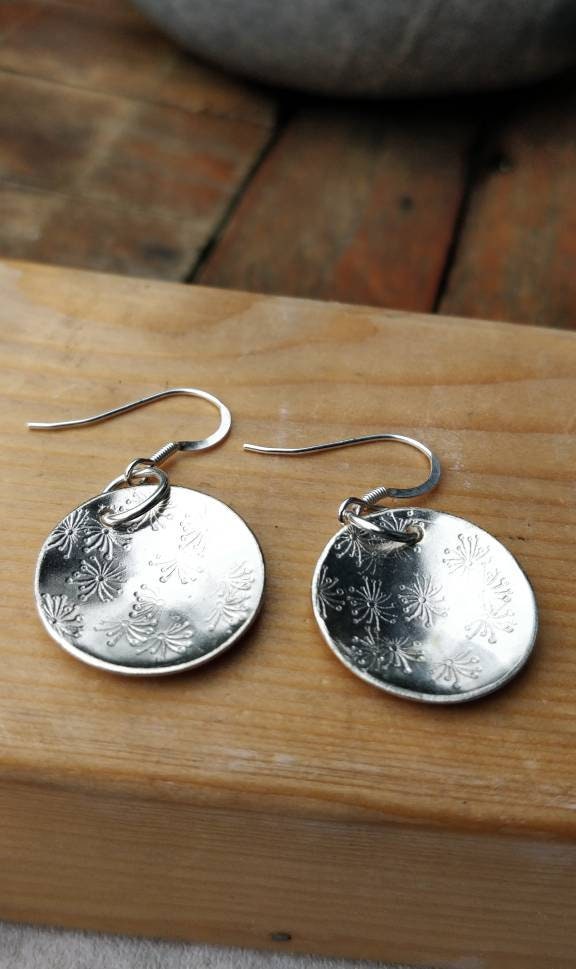 Large flower earrings