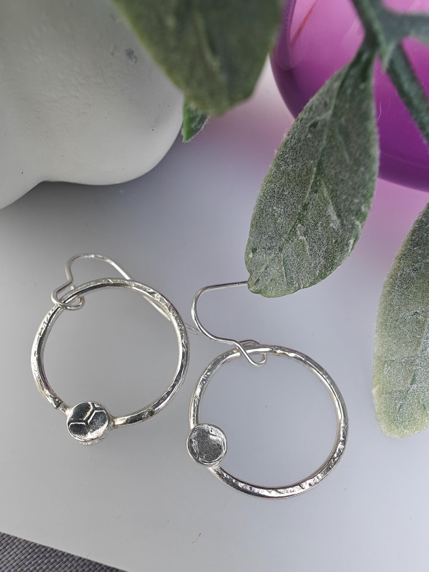 Silver hoop earrings