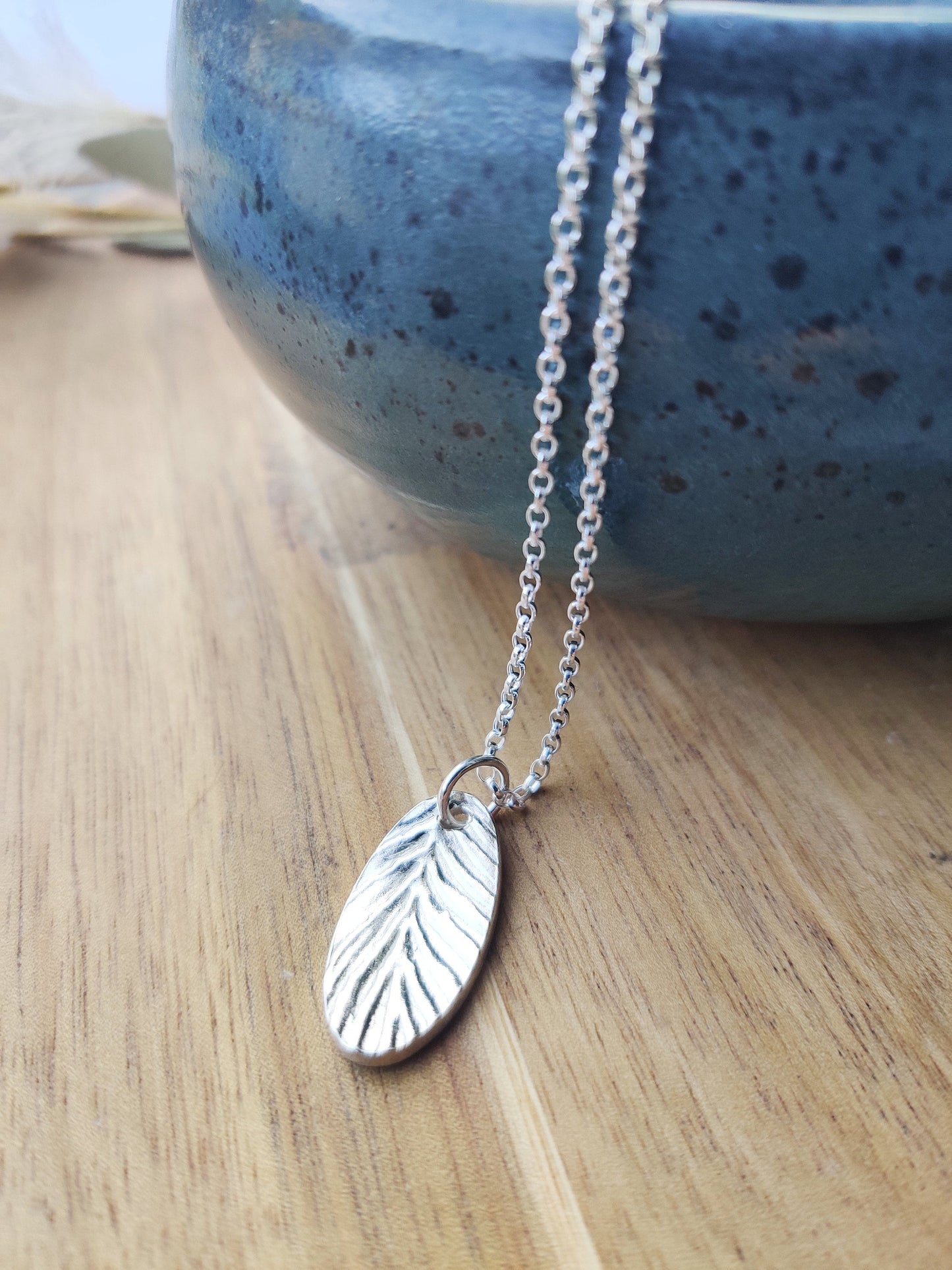 silver leaf pendant