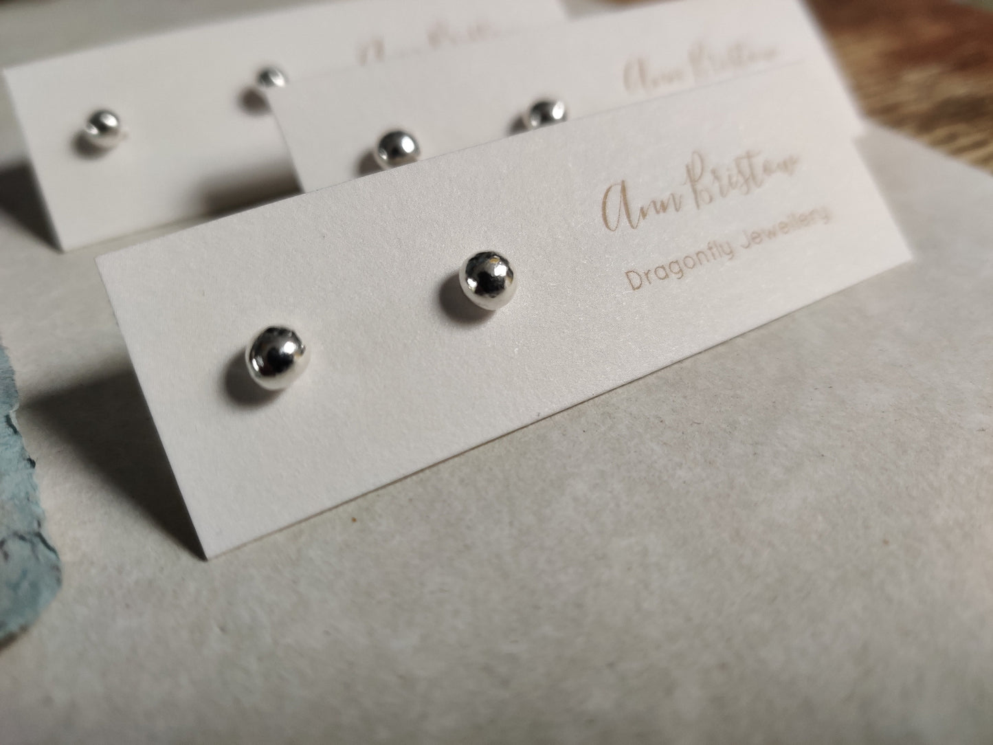 Pebble stud earrings