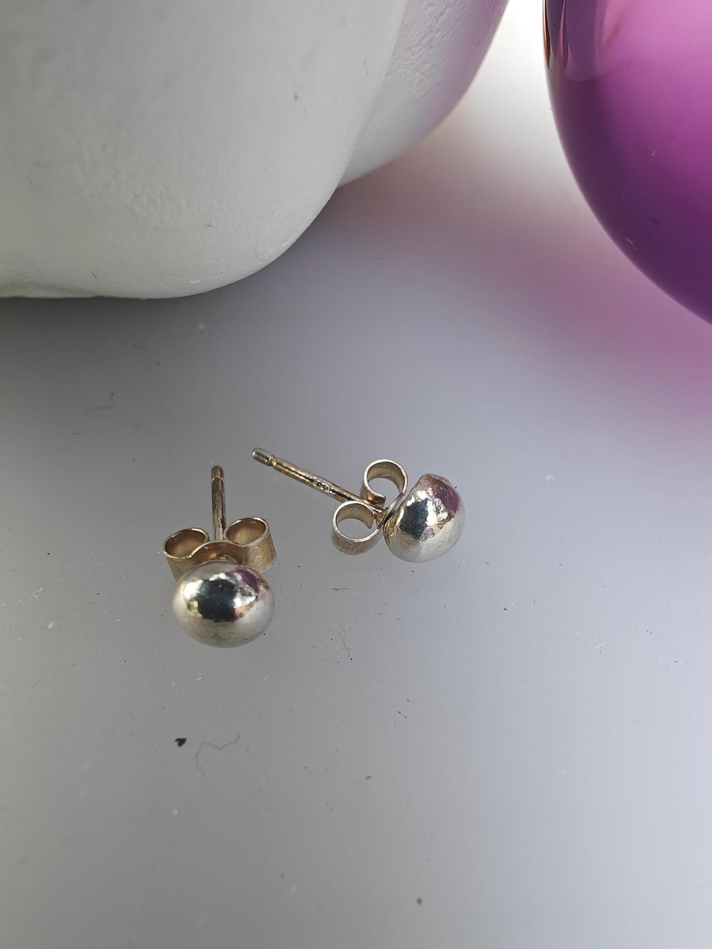 Pebble stud earrings