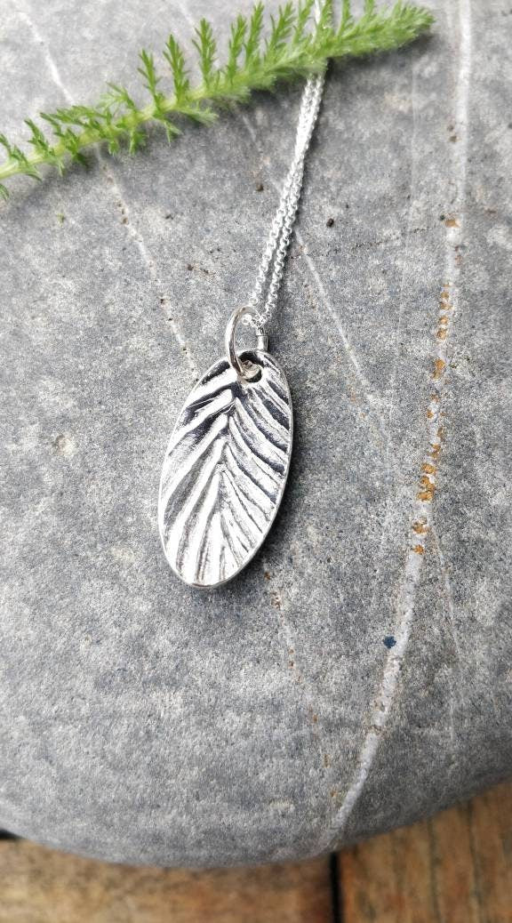 silver leaf pendant