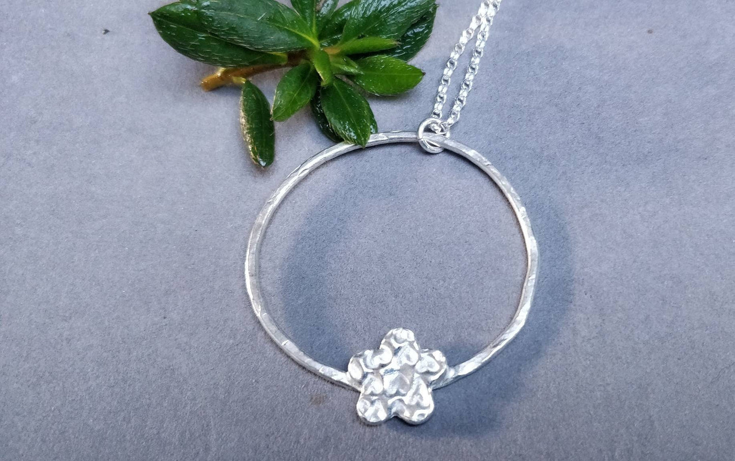 Flower pendant, circles pendant