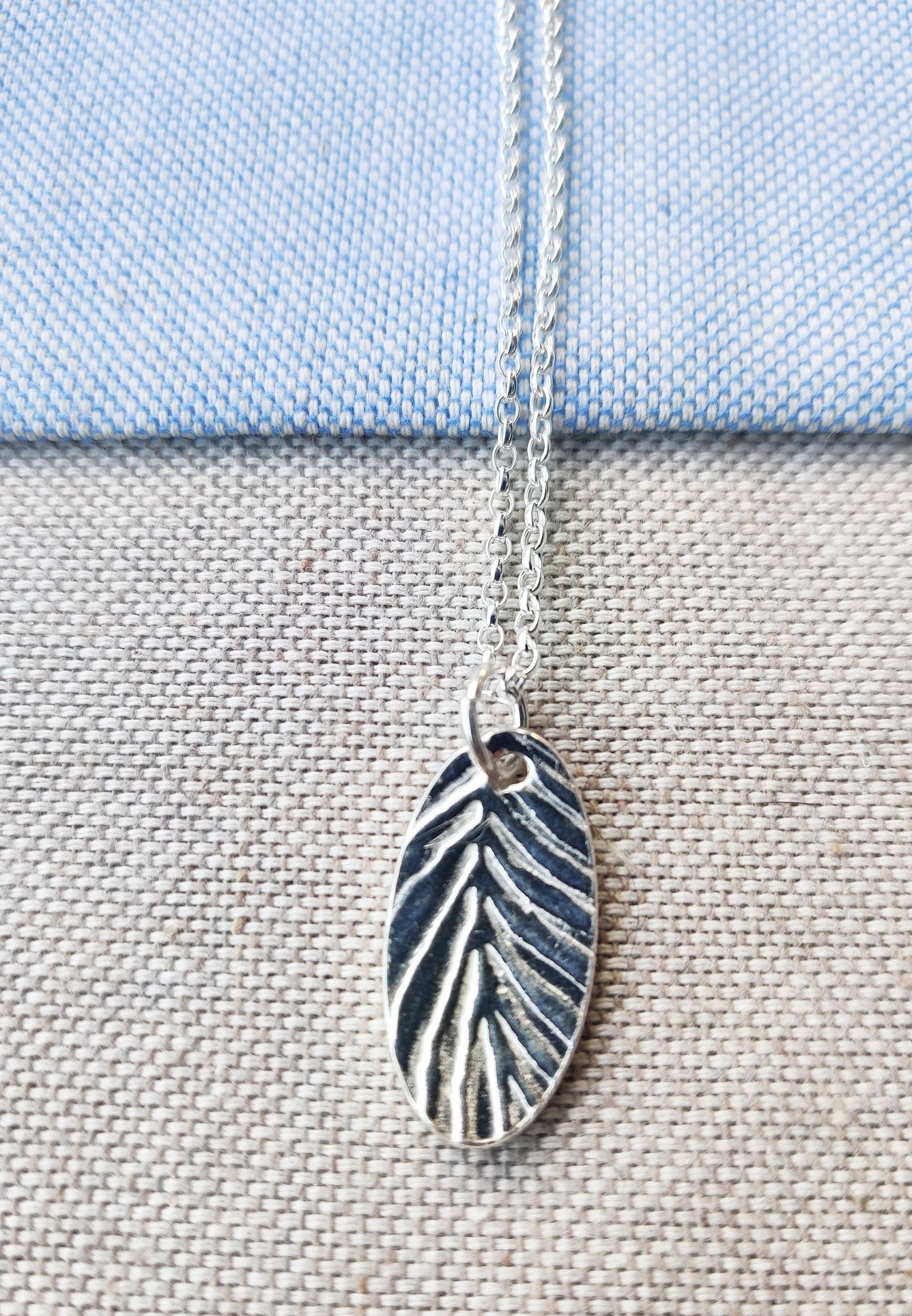 silver leaf pendant