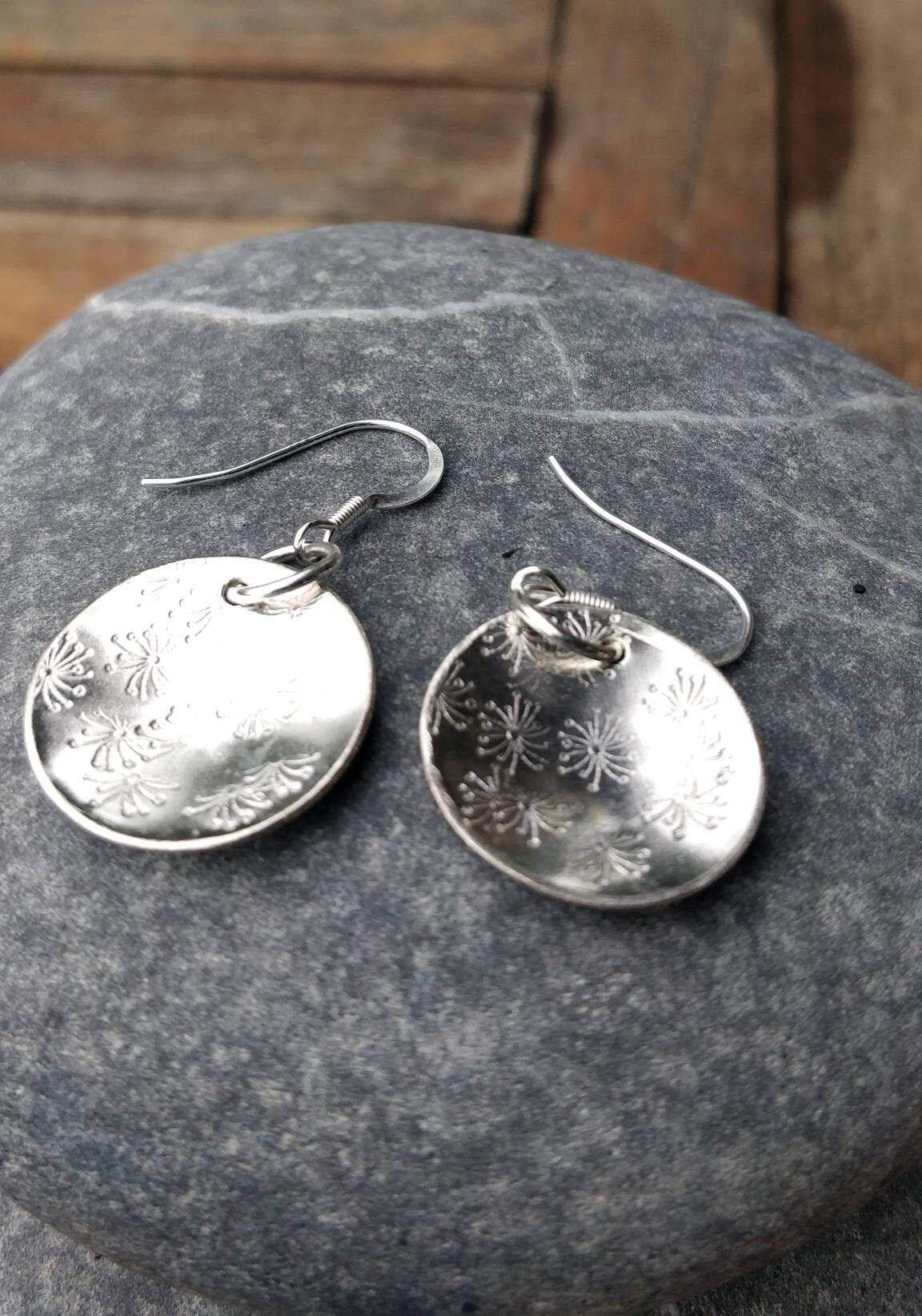 Large flower earrings