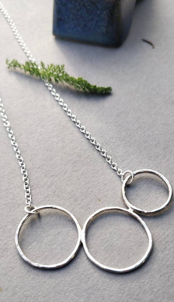 Three circles, circle necklace