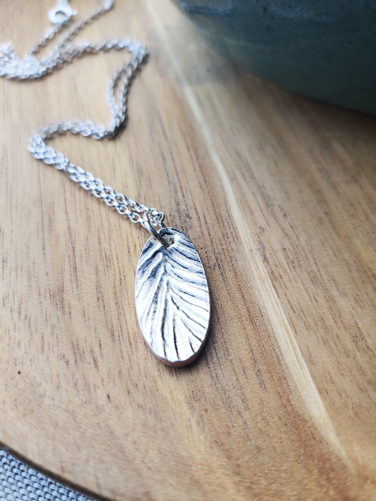 silver leaf pendant