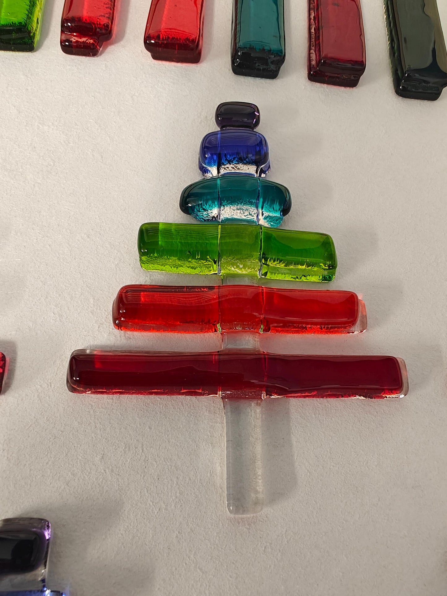 Rainbow glass Christmas tree