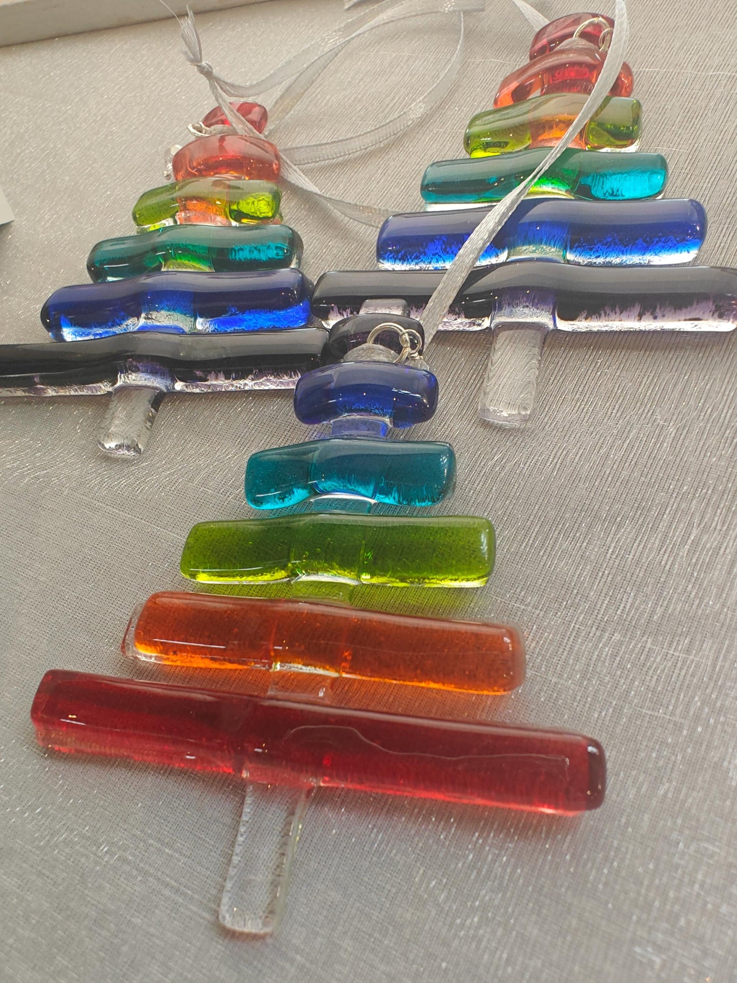 Rainbow glass Christmas tree