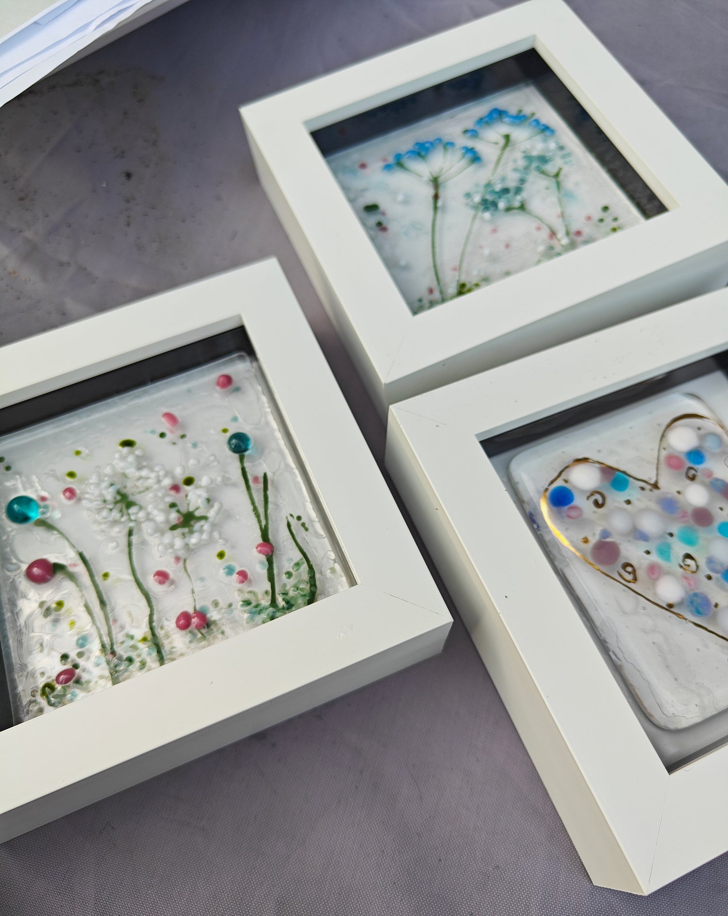 Glass art pieces