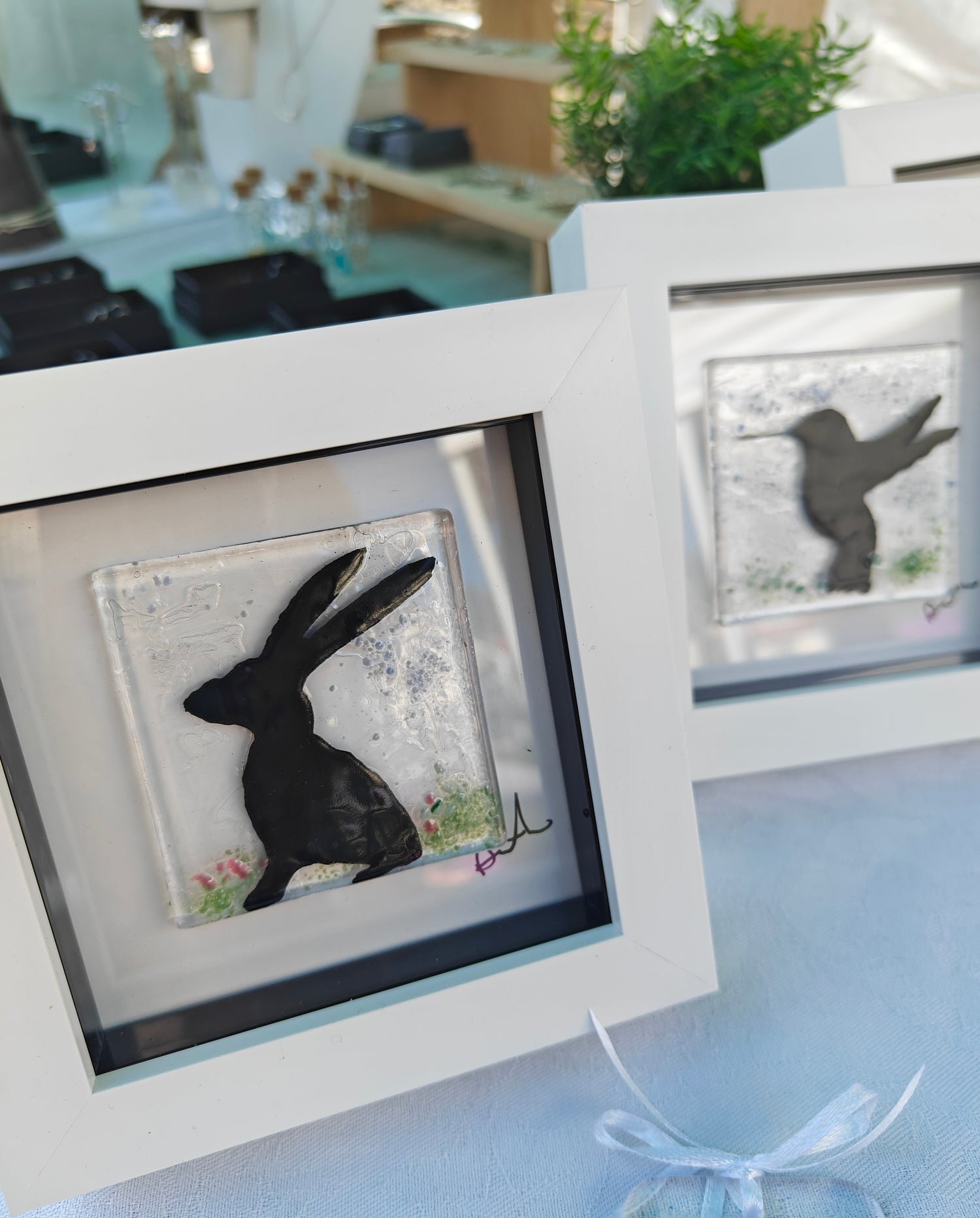 Dog and animal glass pictures