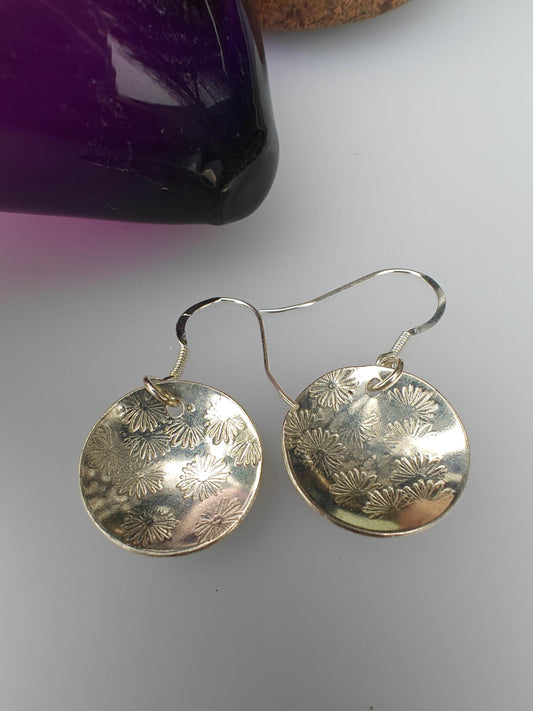 Large flower earrings