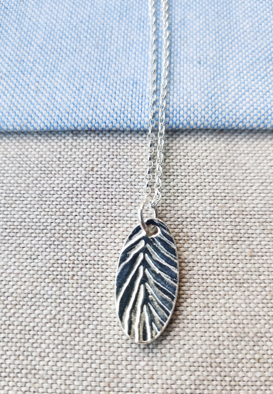 silver leaf pendant