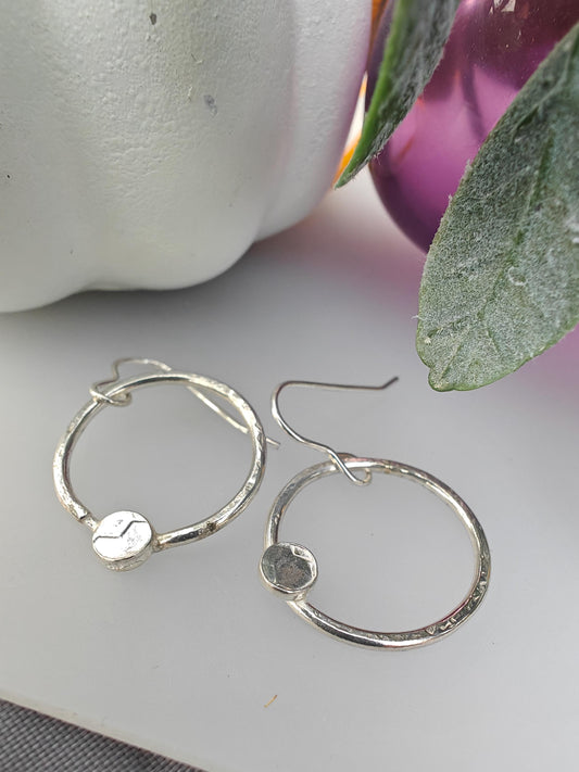 Silver hoop earrings