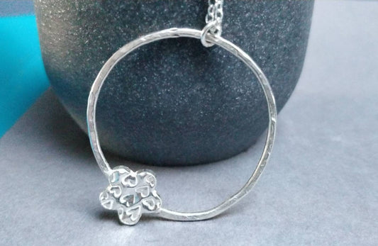 Flower pendant, circles pendant