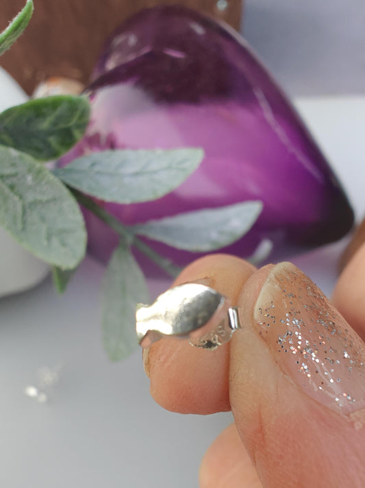 Fish silver earrings-small studs