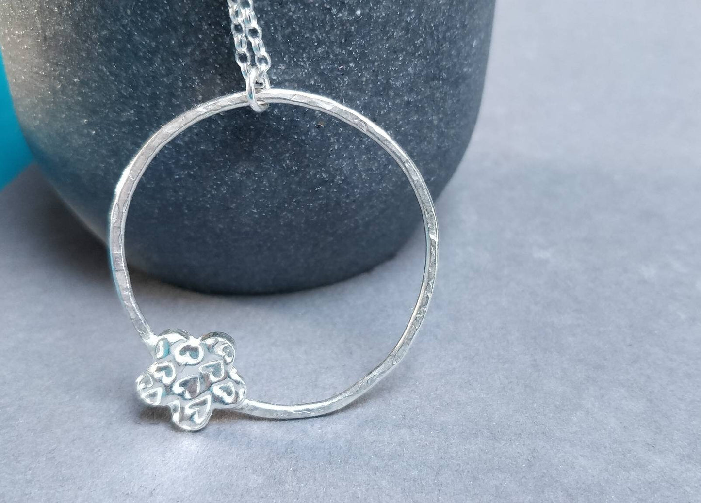 Flower pendant, circles pendant