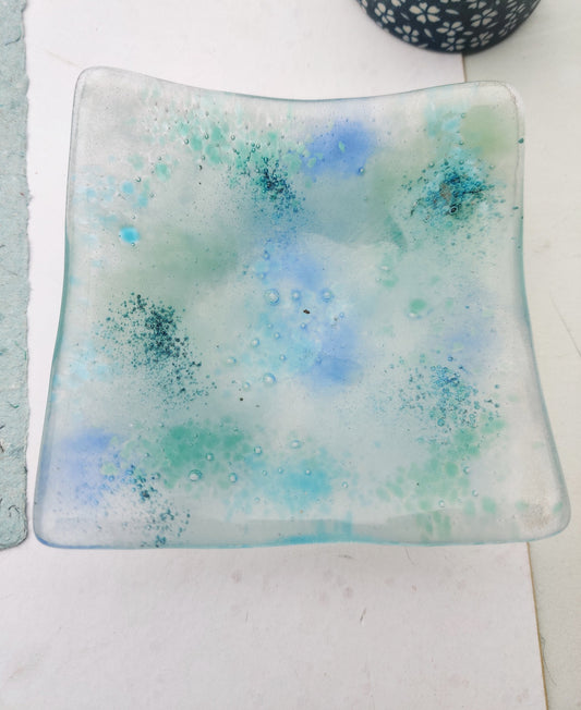 Blue haze trinket dish, ring dish