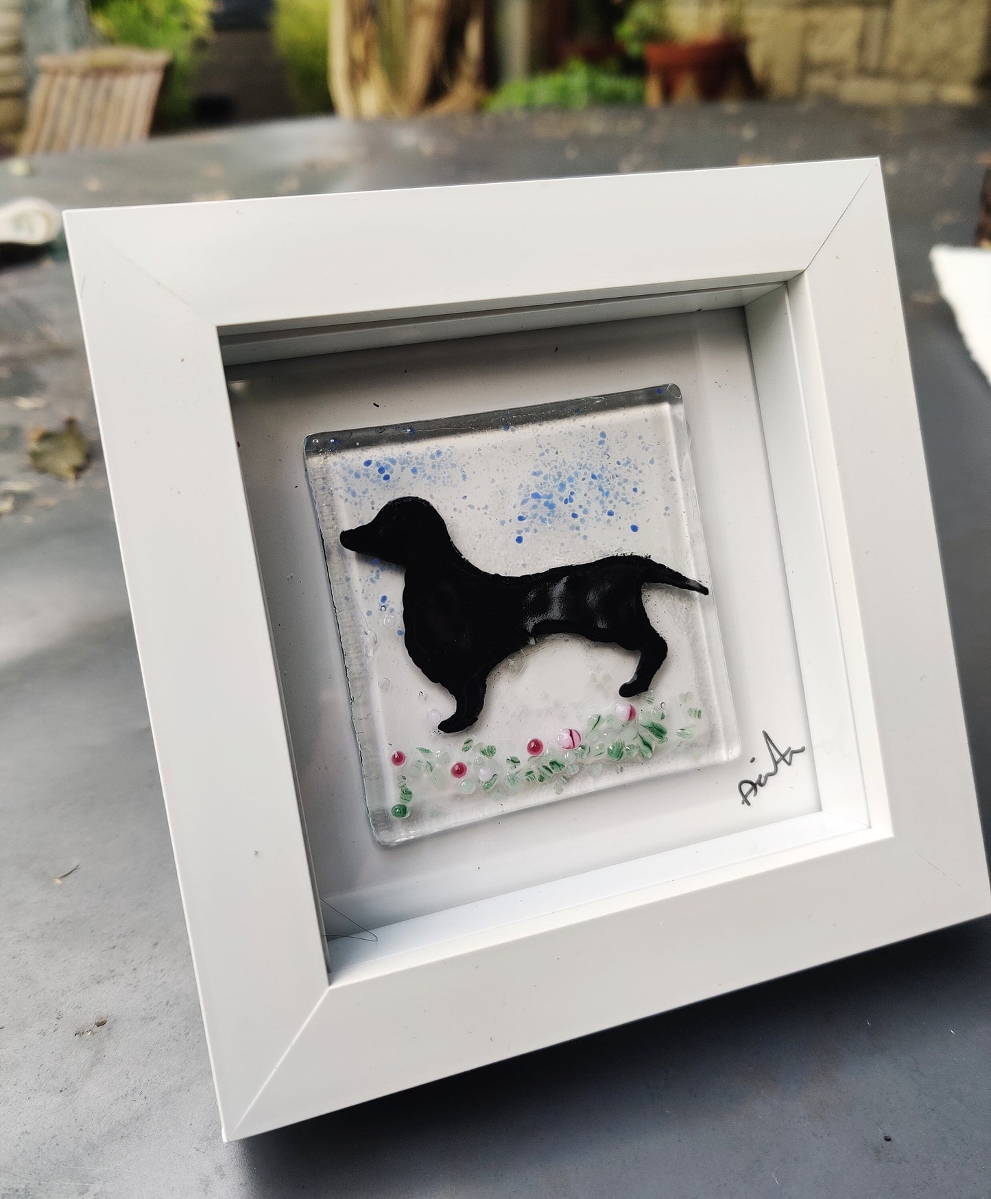 Dashound  glass picture