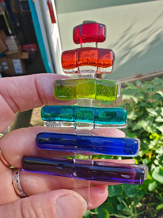 Rainbow glass Christmas tree